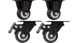 BASTE Kit de roulettes pour brasero pivotantes et amovibles