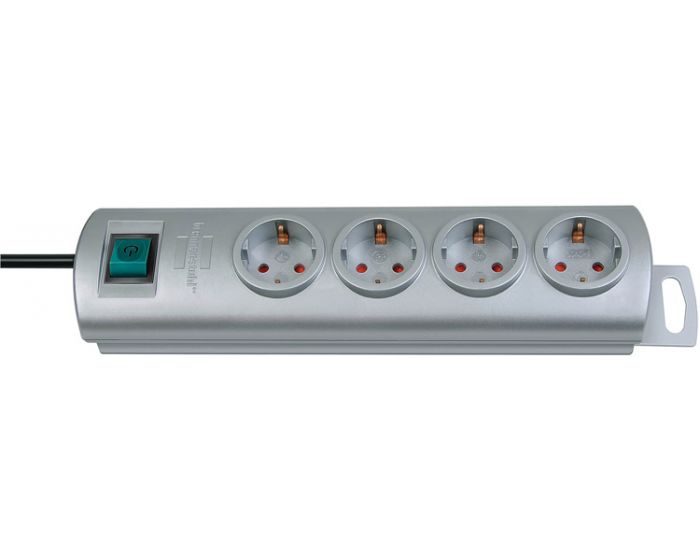Brennenstuhl Premium 4 prises Argent 1M
