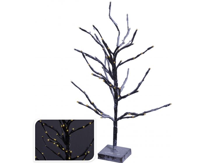 Arbre 72LED blanc chaud 60 cm marron