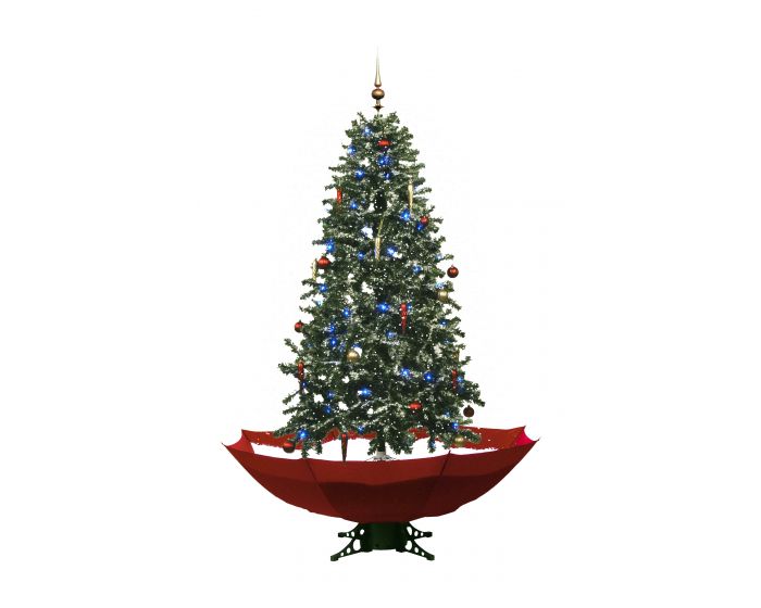 Sapin de Noël Simulation chute de neige - Rouge 170cm
