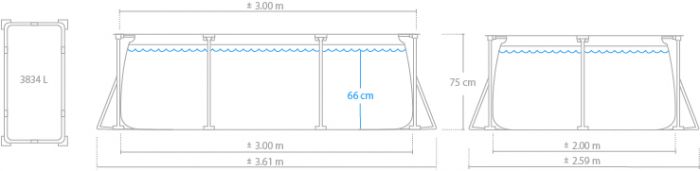 Piscine Intex Metal Frame 300 X 200 M Heuts