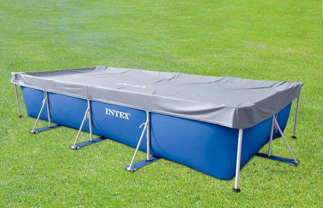 Bâche De Protection Piscine Intex Tubulaire Metal Frame 450 X 220 Cm