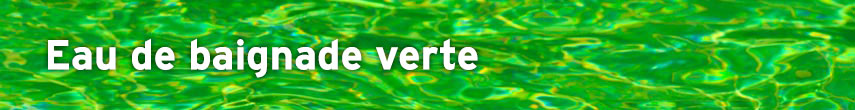 Eau de baignade verte